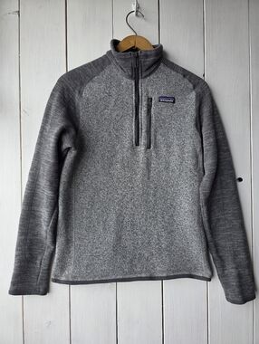 Patagonia Better Sweater 1/4 Zip Fleece Pullover Nickel Forge Grey Mens Small